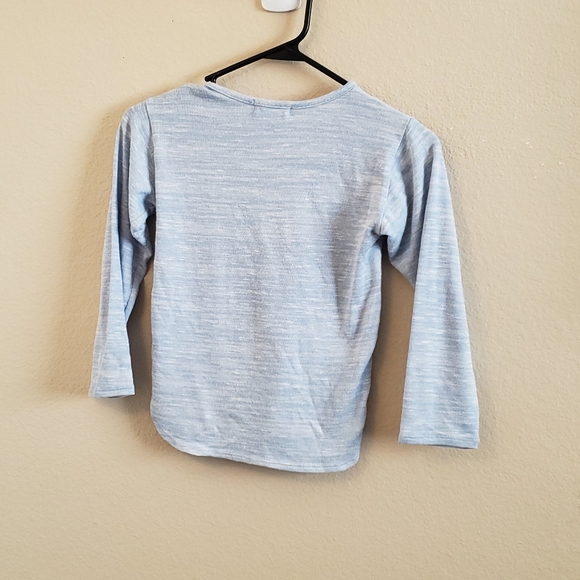 H&M flower blue long sleeve top sz 6-8Y - Picture 3 of 5